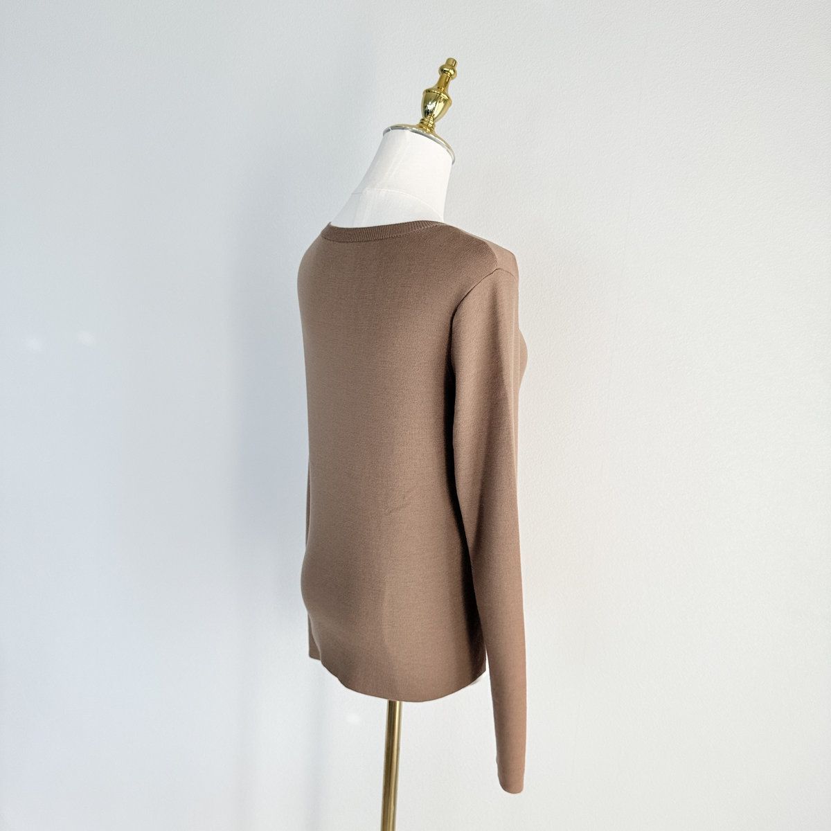 美品☆FOXEY Knit Top /フォクシー 40 アンティークキャメル ニット