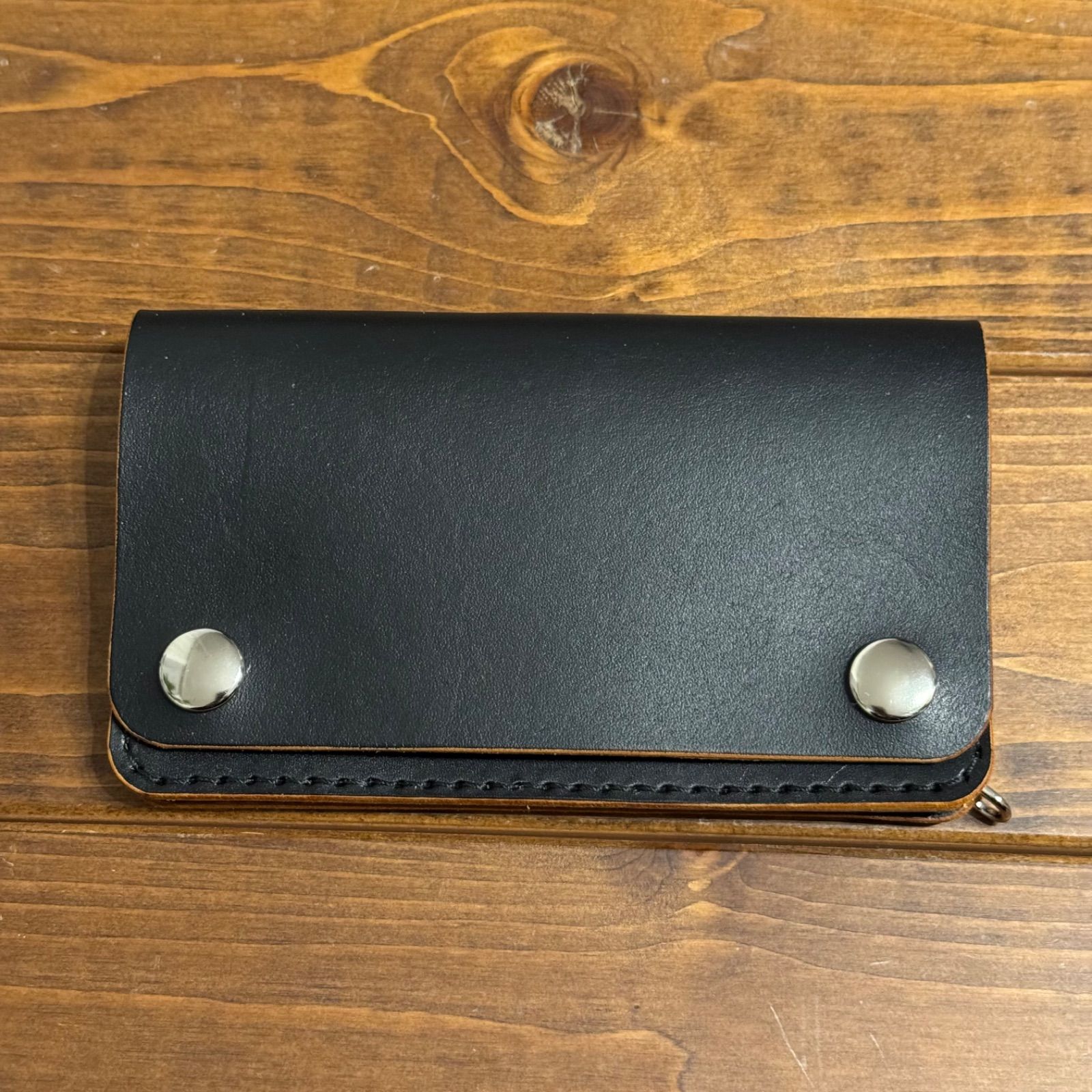 【MTW-00】trucker wallet 2層 ミドル 茶芯