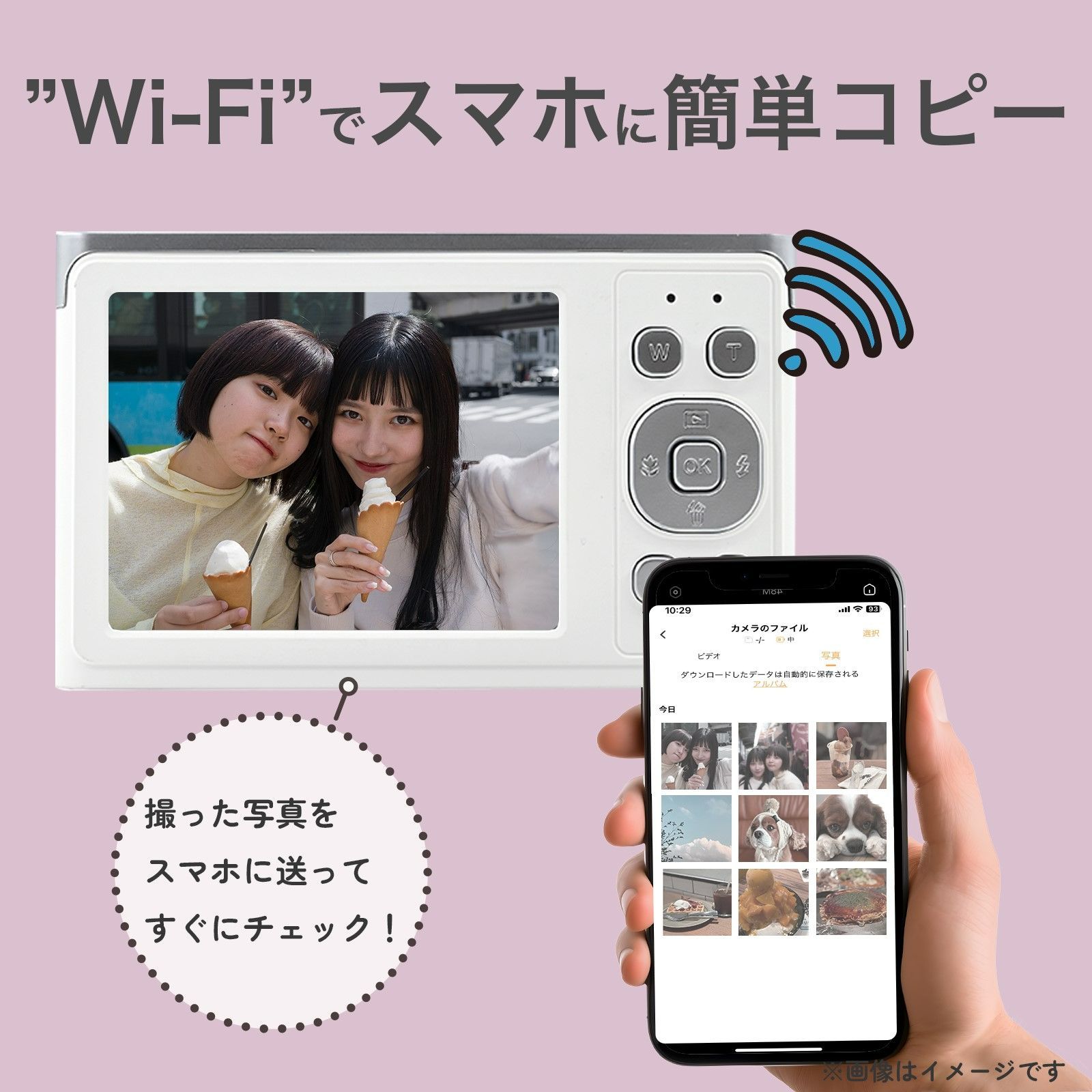 Wi-Fi デジタルカメラ 800万画素 Type-C充電 Y2K 平成レトロ