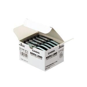 （まとめ） カシオ(CASIO) NAME LAND（ネームランド） スタンダードテープ 6mm 白（黒文字） 5個入×6パック