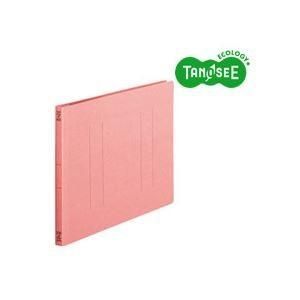 （まとめ）TANOSEE フラットファイル バインダー 2穴 〔スタンダードカラー〕A4ヨコ 150枚収容 ピンク 10冊入×10パック