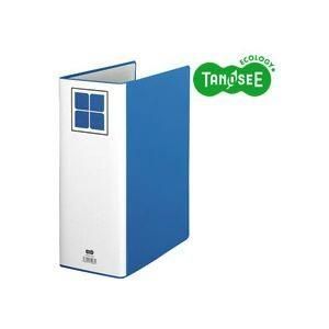 （まとめ）TANOSEE 片開きパイプ式ファイルE A4タテ 100mmとじ 青 30冊