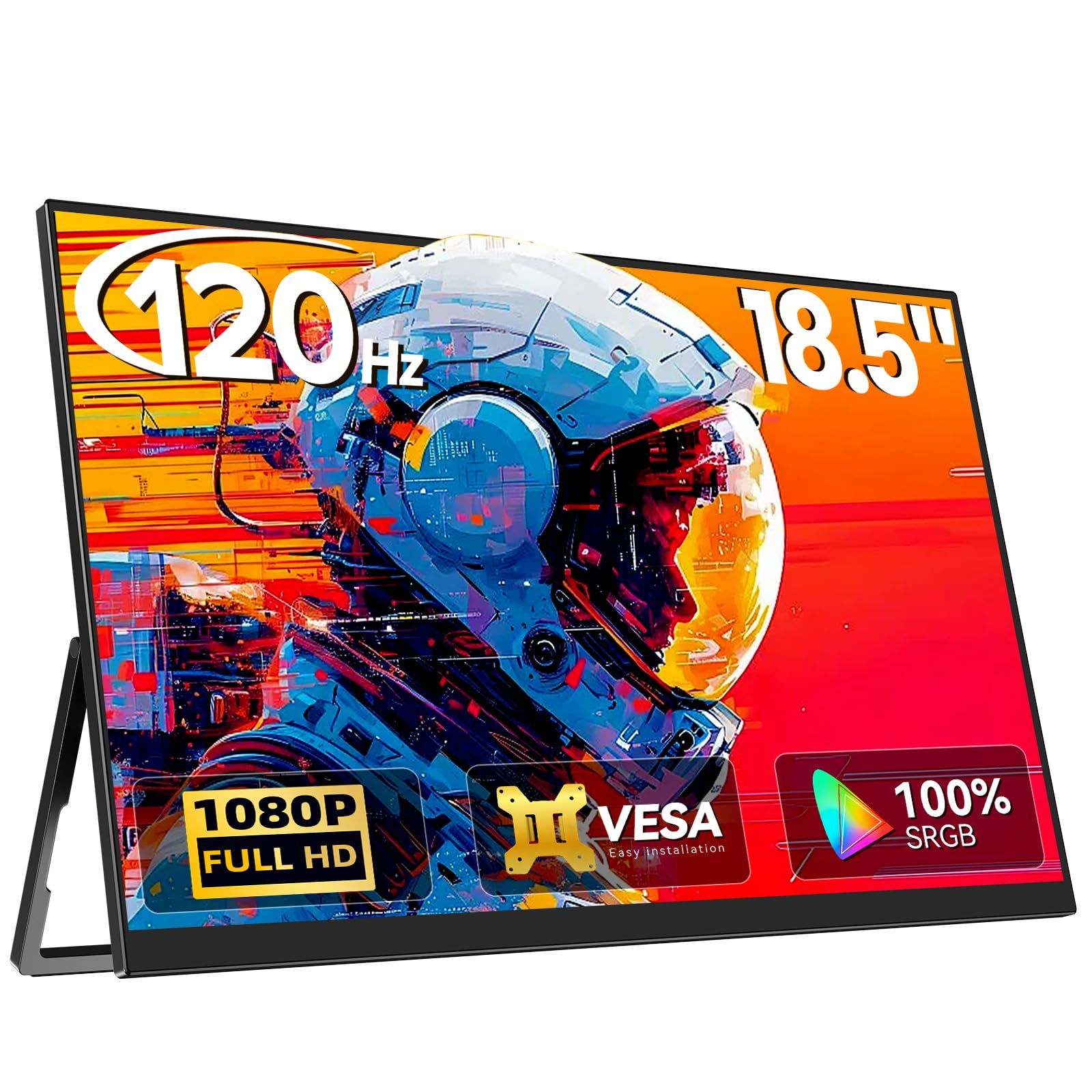 新品モバイルモニター 18.5インチ ゲーミングモニター ポータブルディスプレイ 18.5インチ 1080P 120hz 非光沢モニター】モバイルモニター ゲーミング ディスプレイ・モニター本体