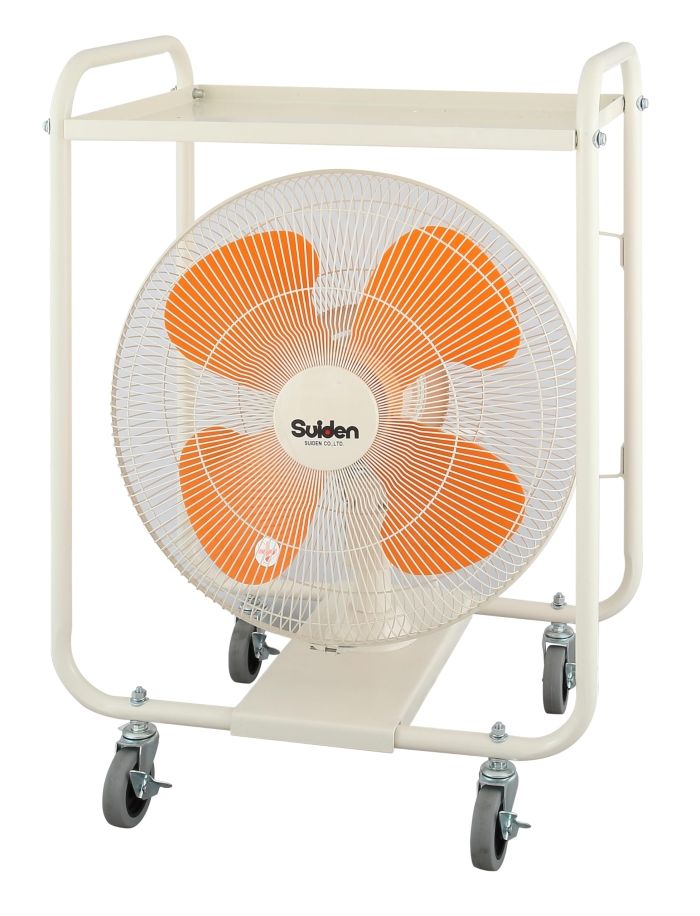 【新品・2営業日で発送】スイデン Suiden 移動式キャスター扇 単相100V 首振り式 トレー付 全閉式モーター (SKF45VB1 3065)