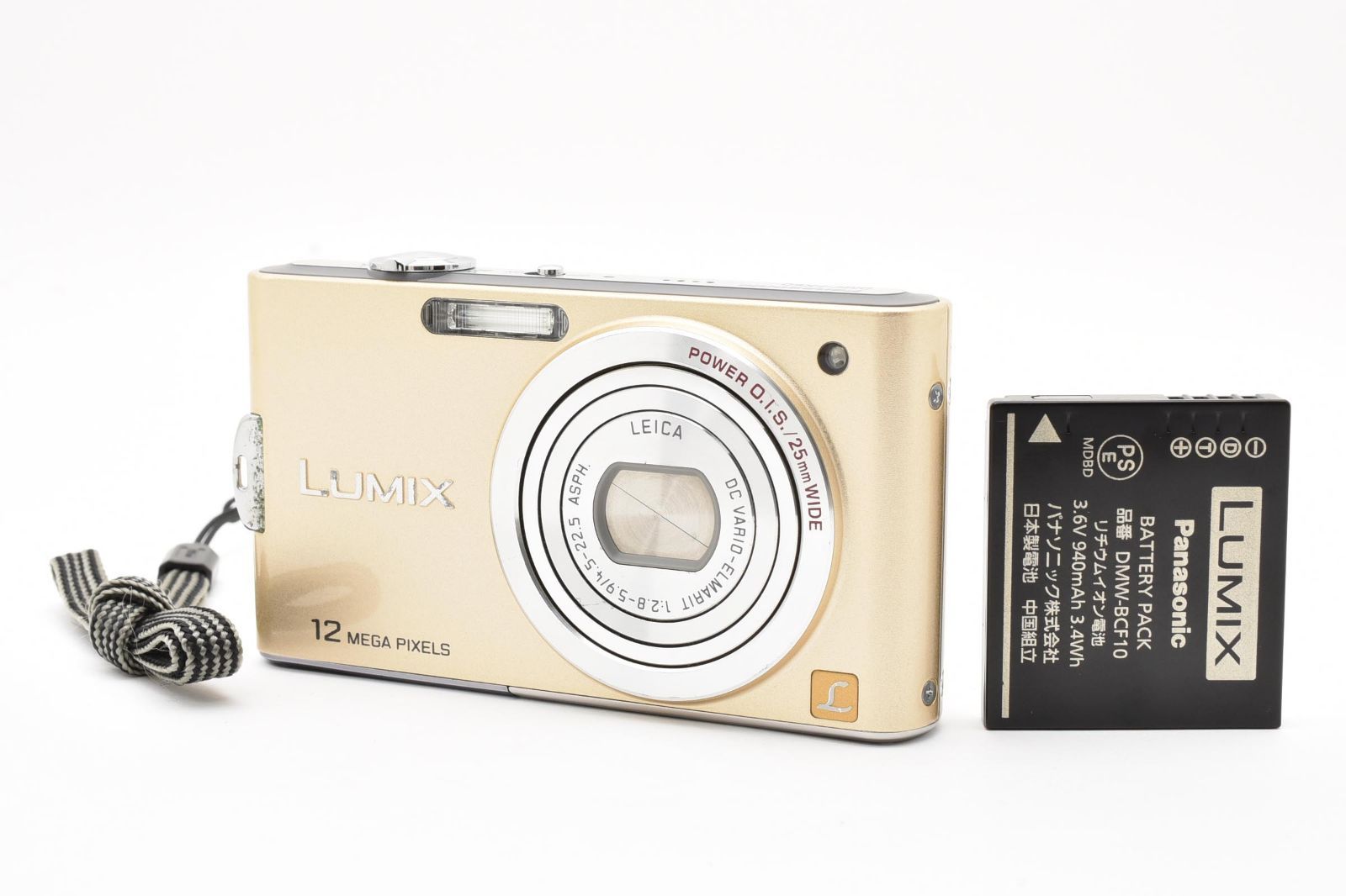 6763 【良品】 Panasonic Dmc-Fx60 Compact Digital Camera 動作確認済