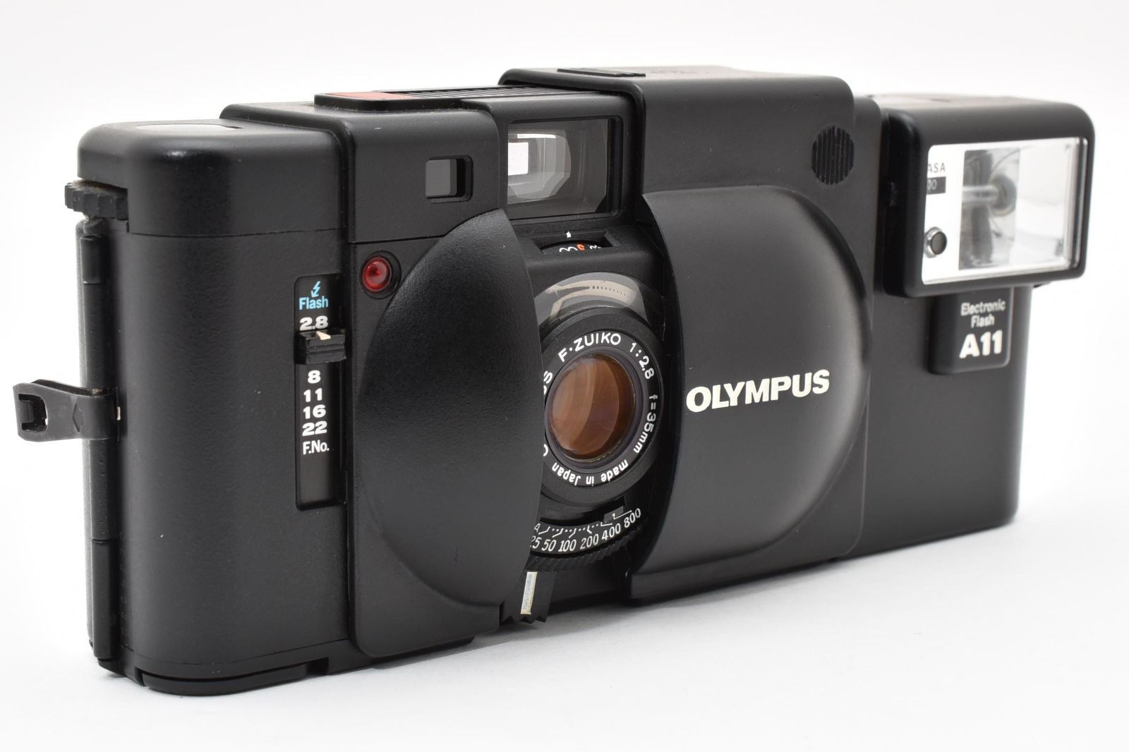 5983 【並品】 Olympus Xa Flash A11 Rangefinder Film Camera 動作