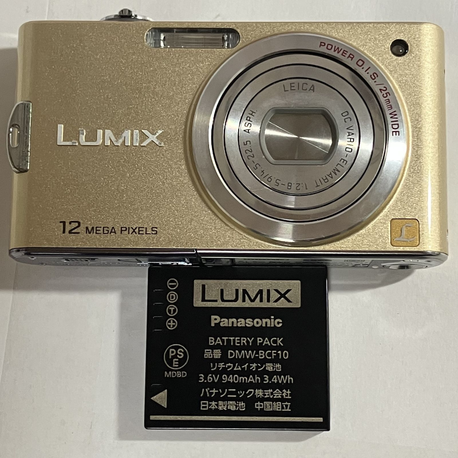 6763 【良品】 Panasonic Dmc-Fx60 Compact Digital Camera 動作確認済