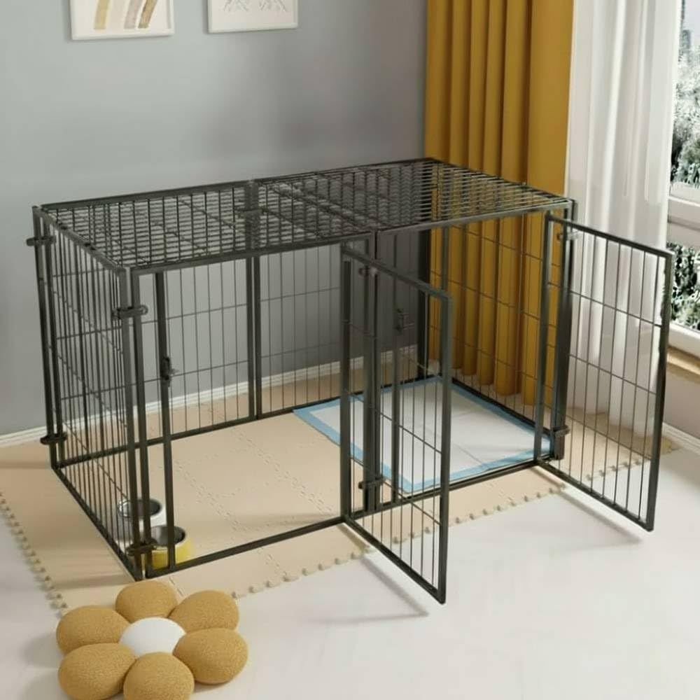 ペットサークル 屋根付き ドア付き 幅125cm 犬用ケージ トイレ別 室内