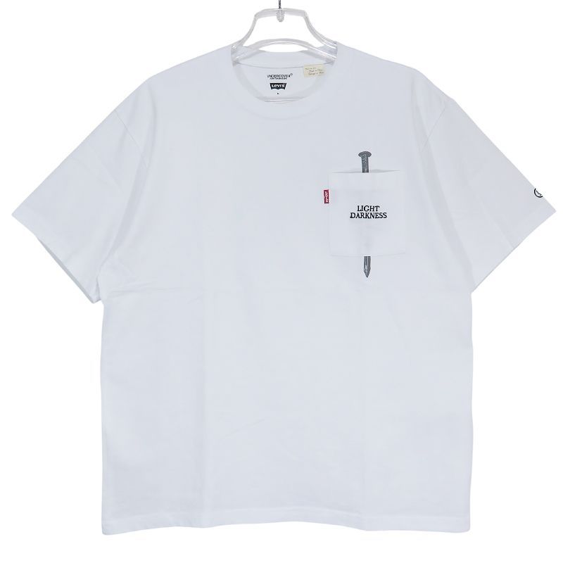 Levi's リーバイス x UNDERCOVER アンダーカバー TEE ポケット Tシャツ クルーネック ポケT ホワイト 半袖 ショートスリーブ カットソー サイズM Mayz