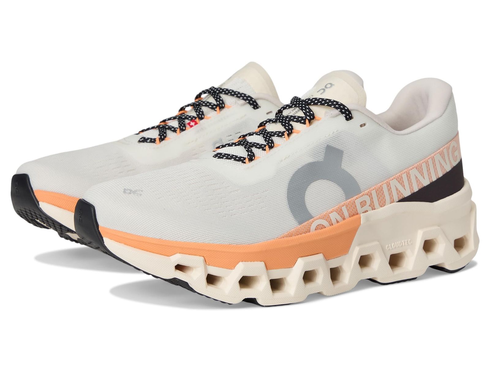 新品 [オン] 陸上/ランニング ランニングシューズ Cloudmonster 2 レディス 23.5 アイボリー×オレンジ