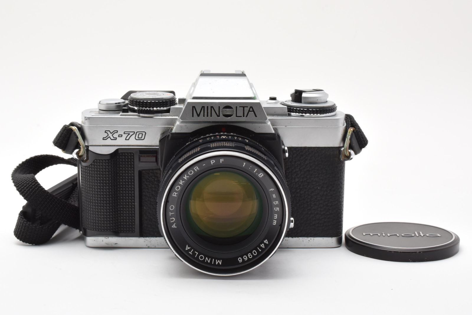 현재 상품 미놀타 미놀타 X-70 실버 바디 MC 록코르-PF 55MM F1.8 실버 SLR 카메라 L20 #8254