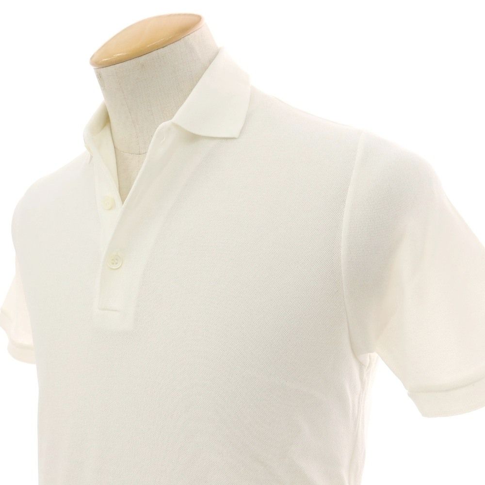 美品 ザノーネ ZANONE ICECOTTON 台襟ポロシャツ 48 白ug6 美品 ザノーネ ZANONE ICECOTTON 台襟ポロシャツ 48 白ug6 ザノーネ