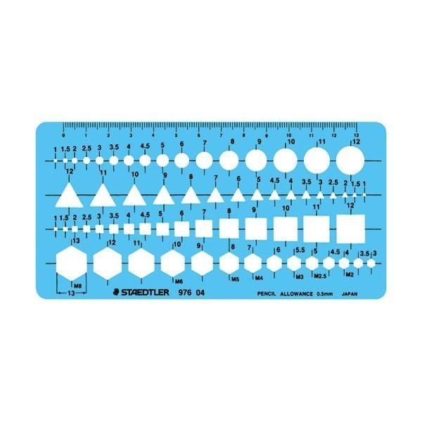 (まとめ) ステッドラー テンプレート 組合せ定規 エッジ付 976 04 1枚 〔×10セット〕