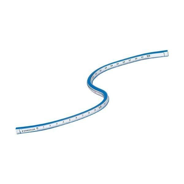 (まとめ) ステッドラー マルス 自在曲線定規目盛付 30cm 軟質アルミ芯 971 65-30 1個 〔×10セット〕