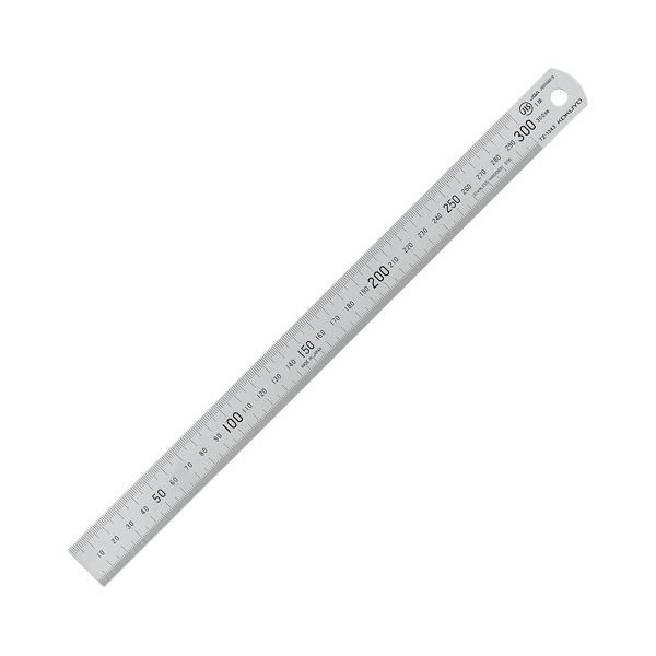 (まとめ) コクヨ ステンレス直定規 C型 JIS1級 30cm TZ-1343 1個 〔×10セット〕