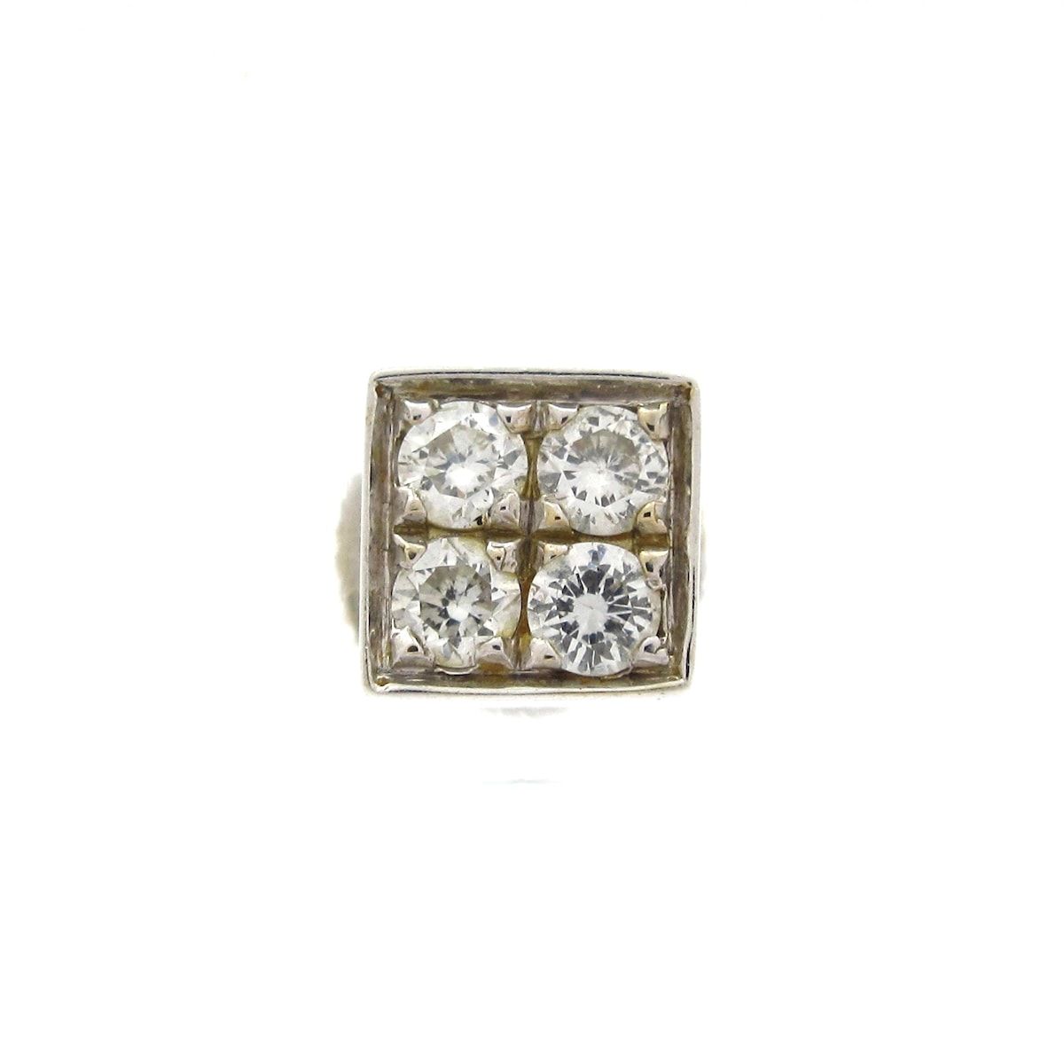 BVLGARI(ブルガリ) ピアス美品 ルチア K18WG×ダイヤモンド 片側のみ/4Pダイヤ 75,075円