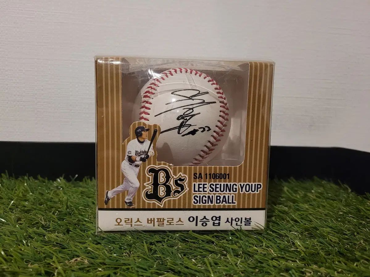 チームロゴ入り野球ボール）李承燁（イ・スンヨプ）オリックス印刷