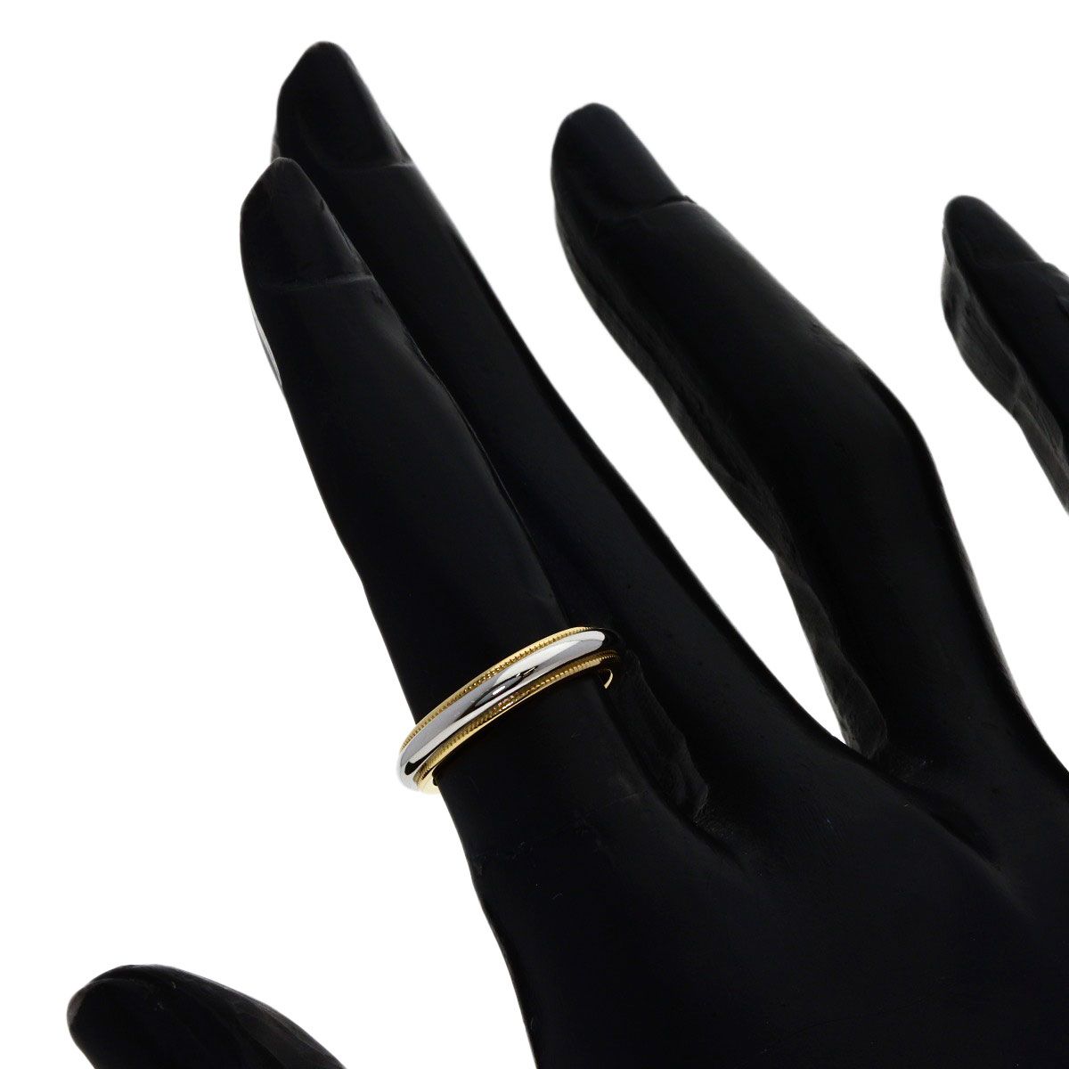 TIFFANY&Co. ティファニー ミルグレイン リング・指輪 K18YG PT950 TIFFANY&Co. ティファニー ミルグレイン リング・指輪 K18YG PT950