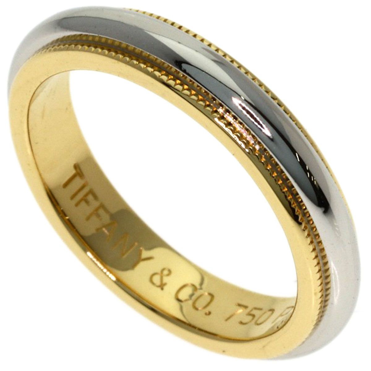 TIFFANY&Co. ティファニー ミルグレイン リング・指輪 K18YG PT950 TIFFANY&Co. ティファニー ミルグレイン リング・指輪 K18YG PT950
