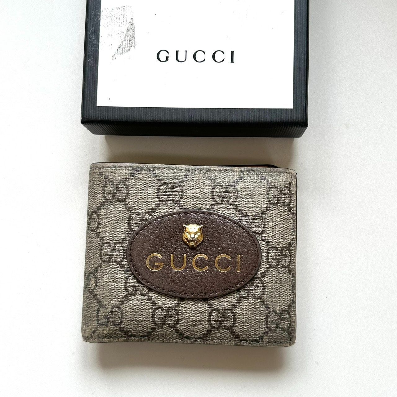 GUCCI　グッチ　ネオヴィンテージ　二つ折り財布 グッチ GUCCI 二つ折り財布 GGスプリーム ネオヴィンテージ タイガー