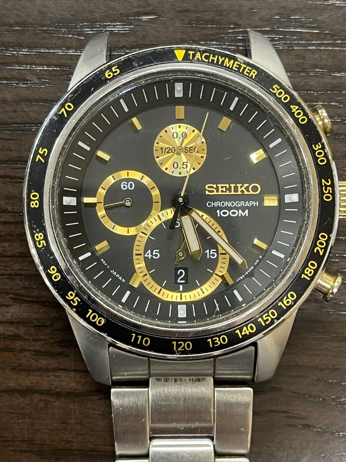 ジャンク品】SEIKO クロノグラフ 腕時計 100m防水 - メルカリ