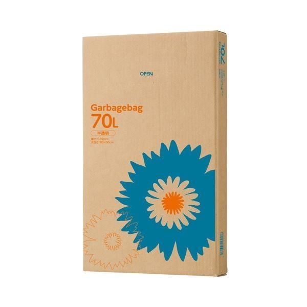 (まとめ)TANOSEE ゴミ袋 半透明 70L 110枚入×4箱〔×3セット〕