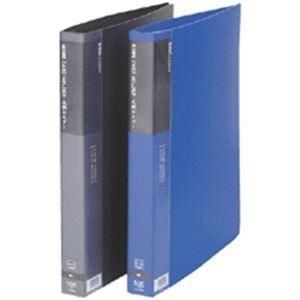 (まとめ) ビュートン 名刺ホルダー A4タテ500名用 ヨコ入れ ブルー NCH-A4-500B 1冊 〔×10セット〕