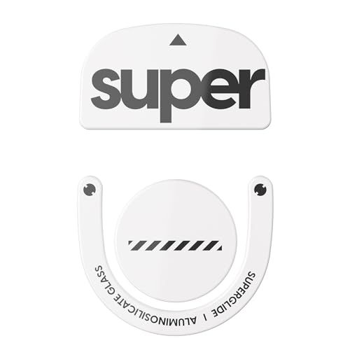 Superglide2(Type C) マウスソール for Logicool G PRO X SUPERLIGHT 2 マウスフィート [ 強化ガラス素材 ラウンドエッヂ加工 高耐久 低摩擦 Super Smooth ] - Whitem