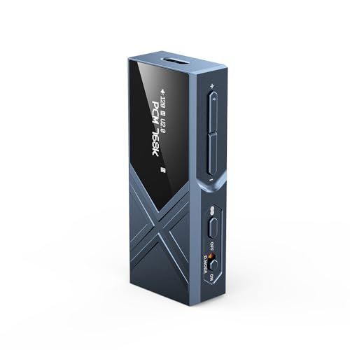 FiiO KA17 ポータブル USB DAC オーディオ HiFi デコーダー デュアル ES9069Q PCM768 DSD512 3.5/4.4mm出力 Android iOS Mac Win10用 (ブルー)m