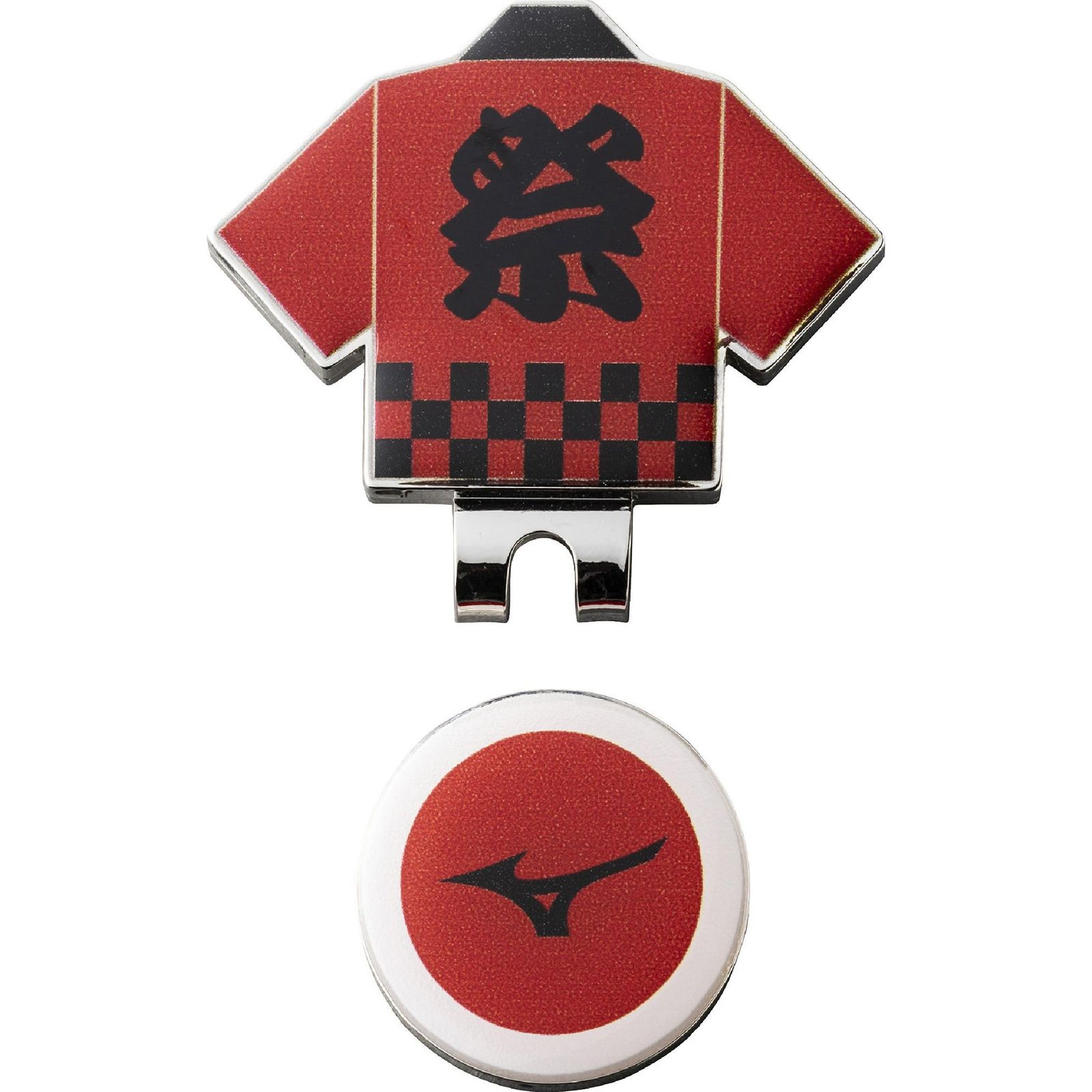 Mizuno (Mizuno) 5LGD2527 Golf Ball Marker HAPPI COLLECTION Unisex Red