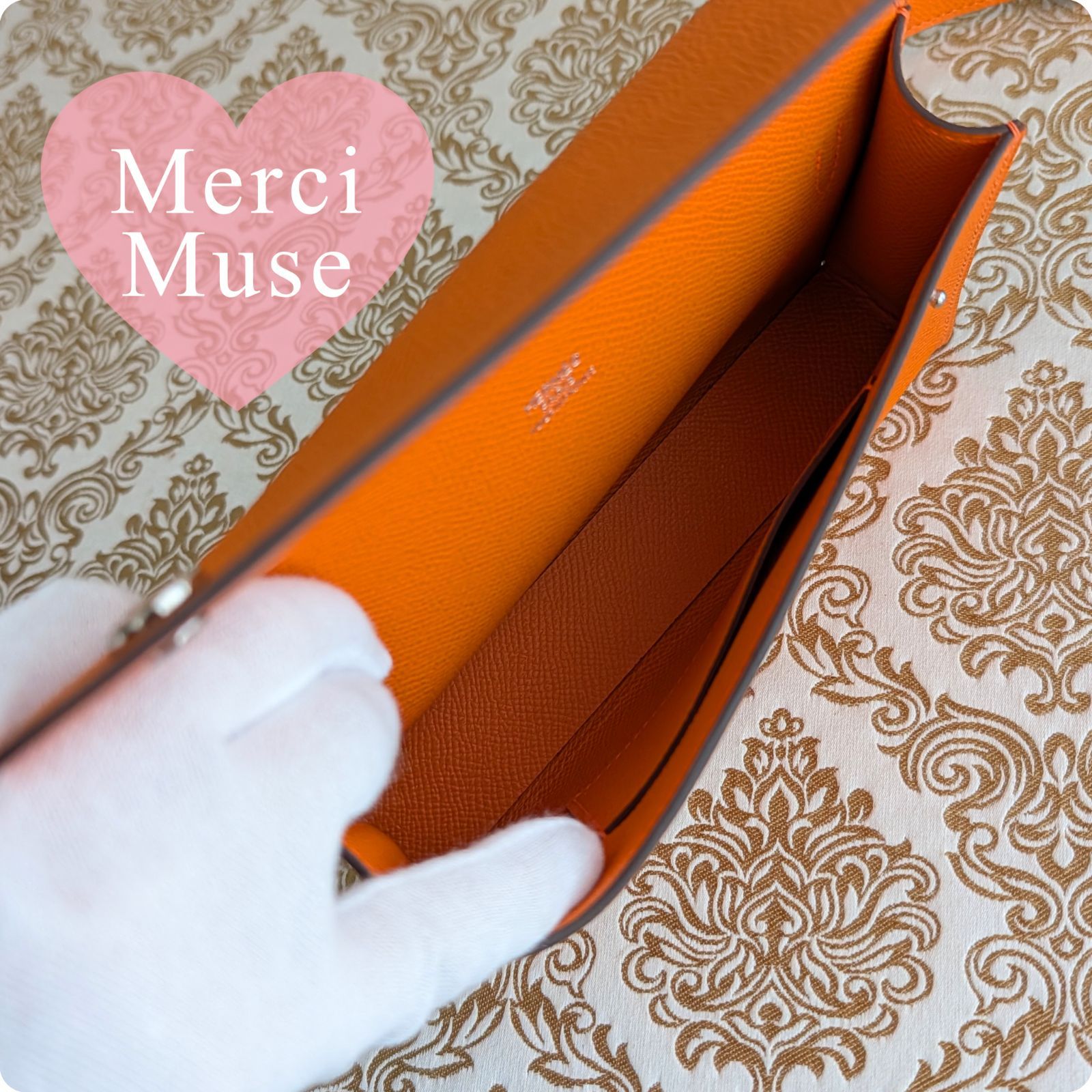 ❤お得なお品❤ ナップトゥーゴー 18 オレンジｘシルバー金具 エルメス W刻印 ❤お得なお品❤ ナップトゥーゴー 18 オレンジxシルバー金具 エルメス