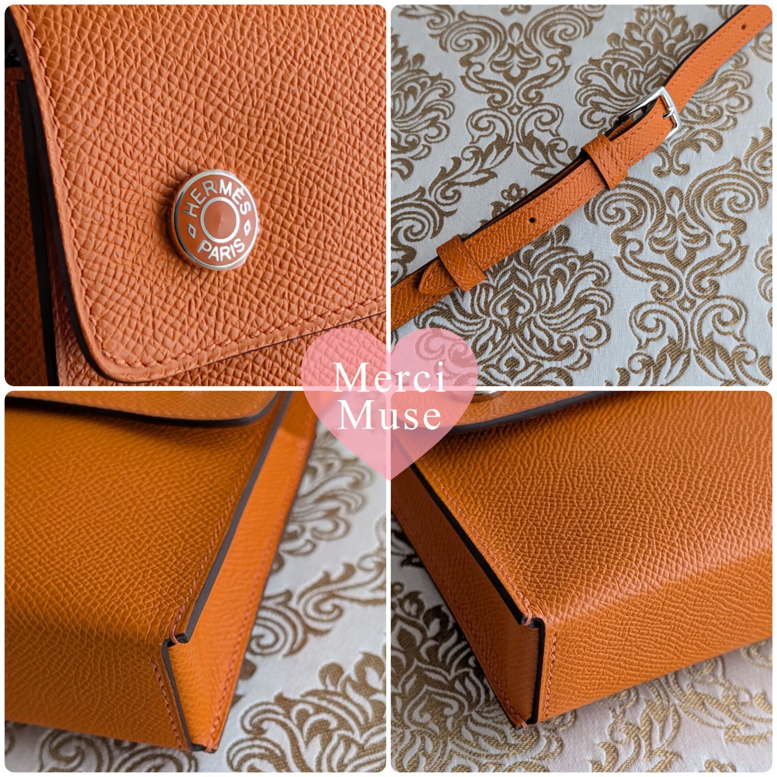 ❤お得なお品❤ ナップトゥーゴー 18 オレンジxシルバー金具 エルメス