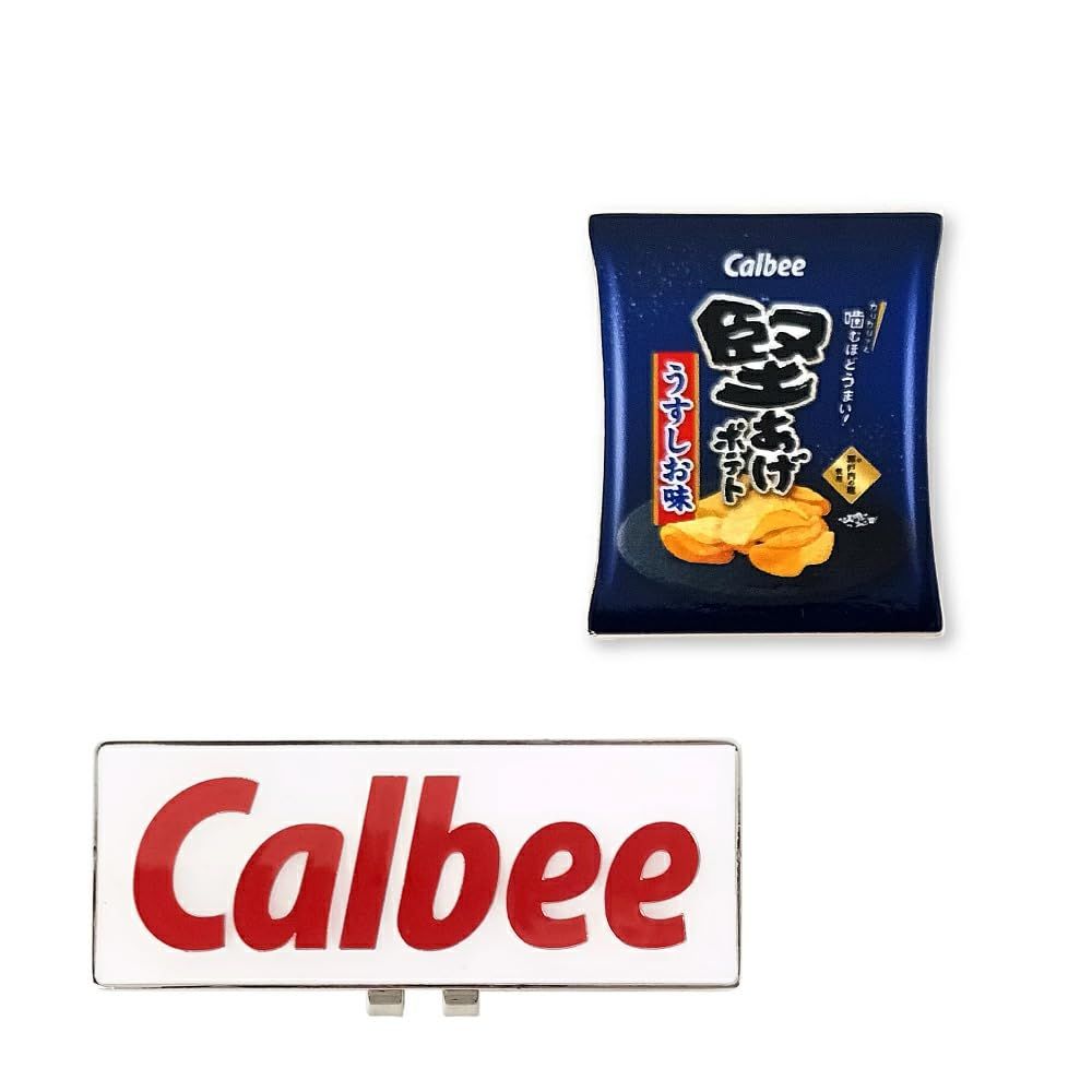 HOKUSHIN TRADING (HOKUSHIN TRADING) MK0540 Golf Ball Marker Calbee Calbee Clip Marker Hardened Potato Thin with Pedestal