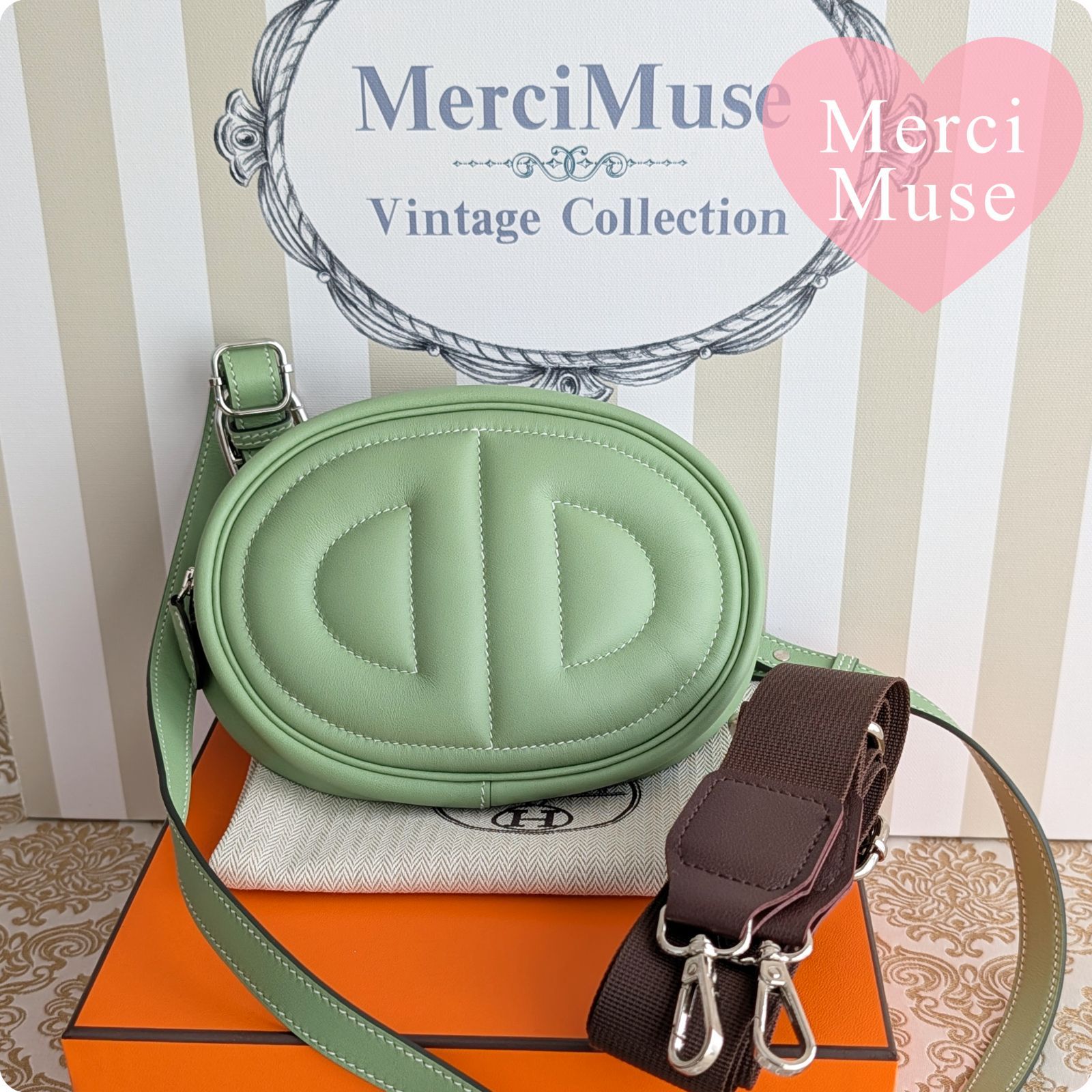❤お得なお品❤ インザループ ヴェルソ ボディバッグ ヴェールクリケットｘバンブー エルメス Ｙ刻印 MerciMuse メルシーミューズ