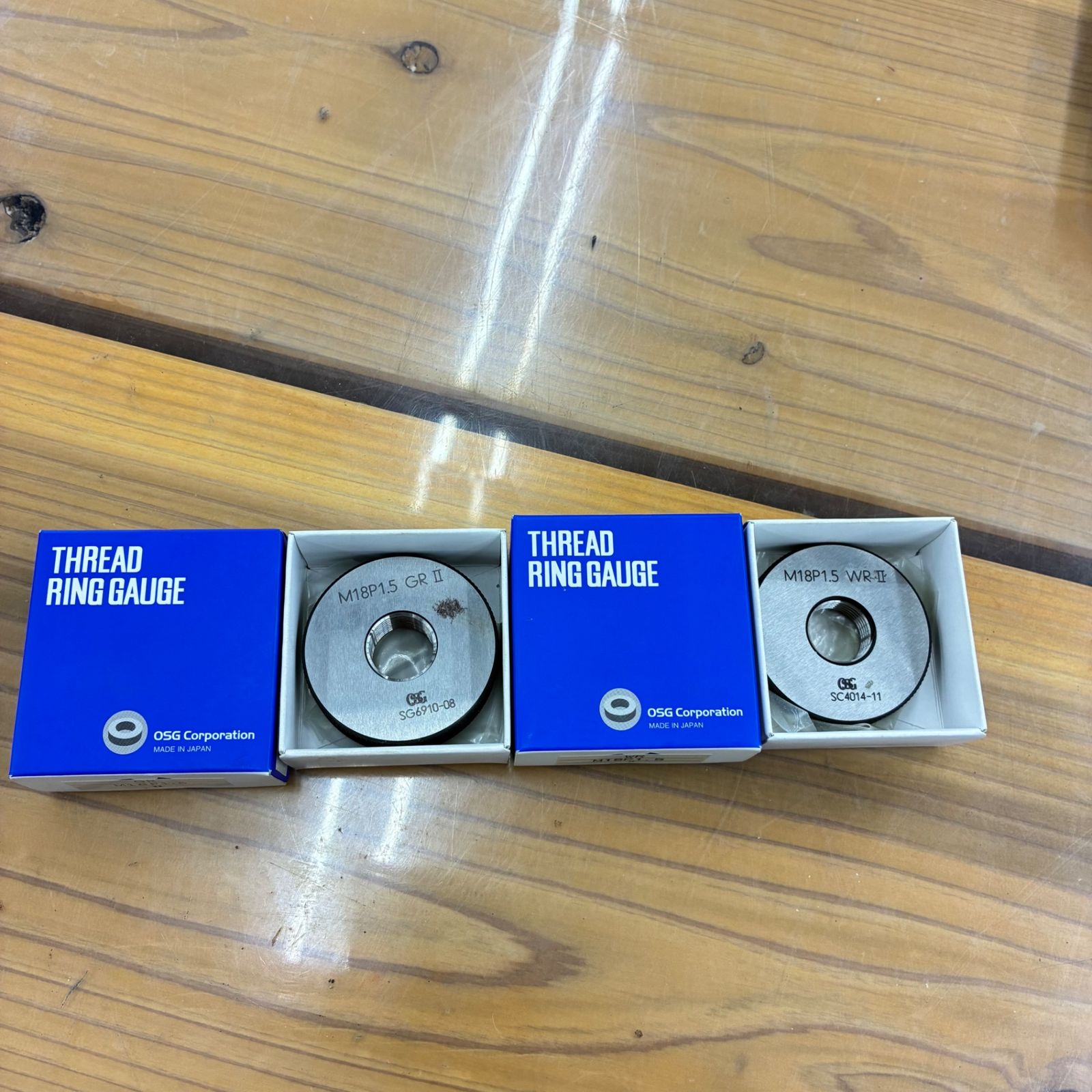3229 OSG ネジリングゲージ M18 P1.5 GRⅡ GR2 GRII 愛知県岡崎市 直接引取可　エビス OSG(オーエスジー) ネジリングゲージ M18 p1.5 GR WRセット 【未使用