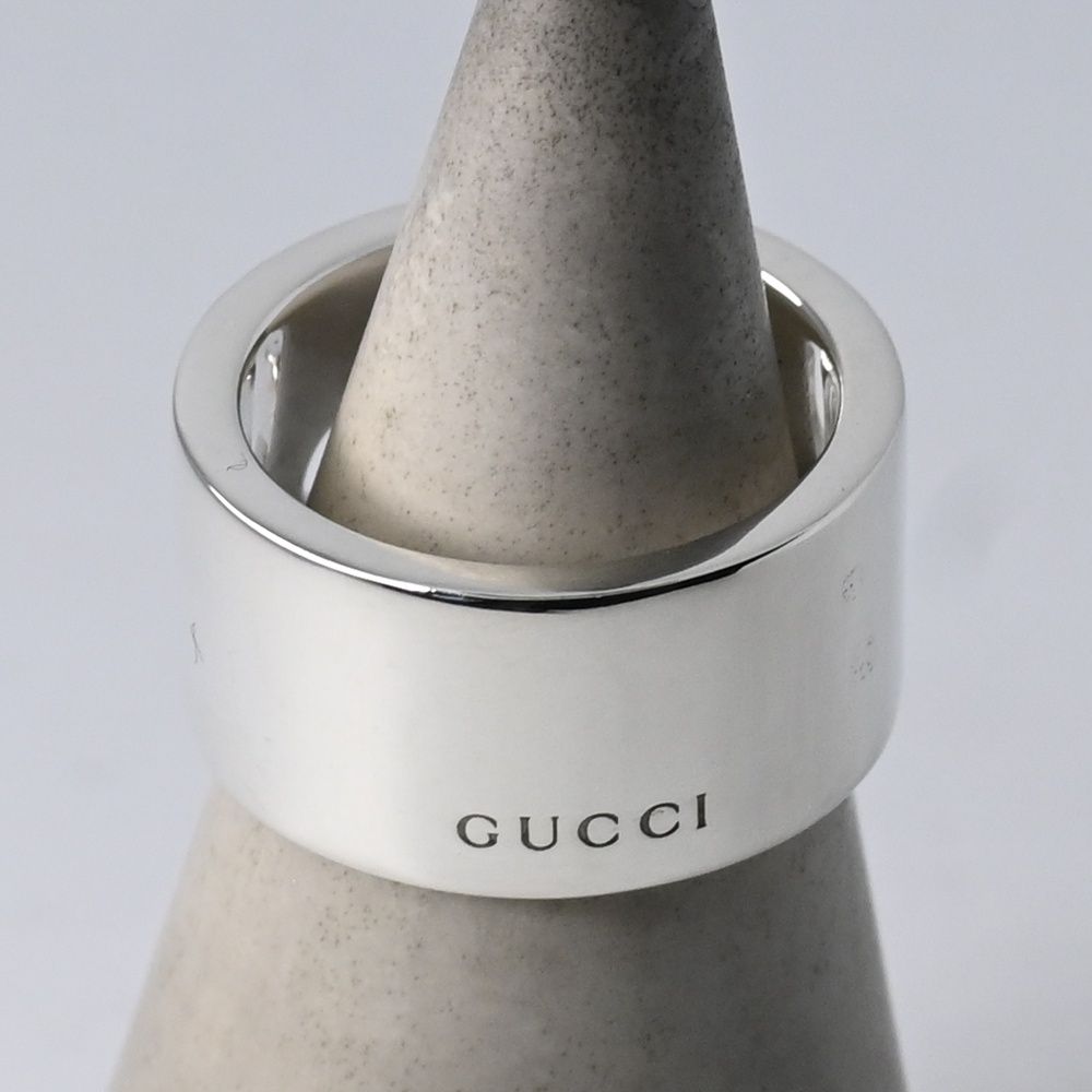 磨き済/美品 GUCCI グッチ リング 8号/15.4mm SV Ag925 研磨済】 GUCCI シルバー リング 8号 Ag925 指輪 グッチ ピンキー