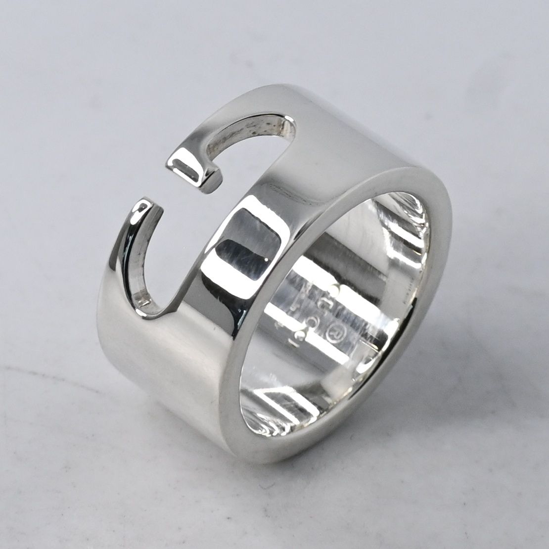 磨き済/美品 GUCCI グッチ リング 8号/15.4mm SV Ag925 研磨済】 GUCCI シルバー リング 8号 Ag925 指輪 グッチ ピンキー
