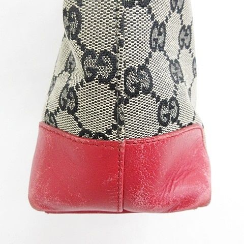 グッチ GUCCI トートバッグ ハンドバッグ GG柄 キャンバス レザー 002