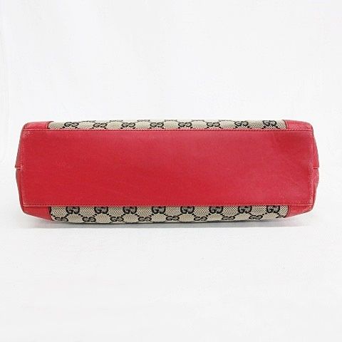 グッチ GUCCI トートバッグ ハンドバッグ GG柄 キャンバス レザー 002