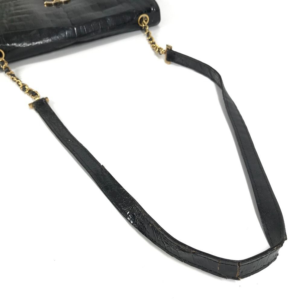 CHANEL シャネル ショルダーバッグ CC ココマーク ロゴ クロコダイル