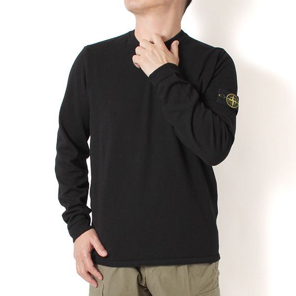 STONE  長袖コットンニットワッペン付 26SSモデル ストーンアイランド STONE ISLAND バッジワッペン付き