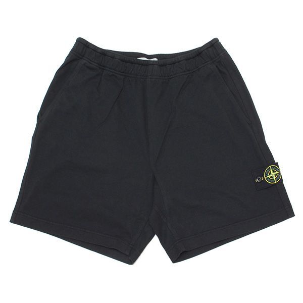 STONE  ストーンアイランド ショートパンツ ワッペン ブラック 26SSモデル ストーンアイランド STONE ISLAND バッジワッペン付き