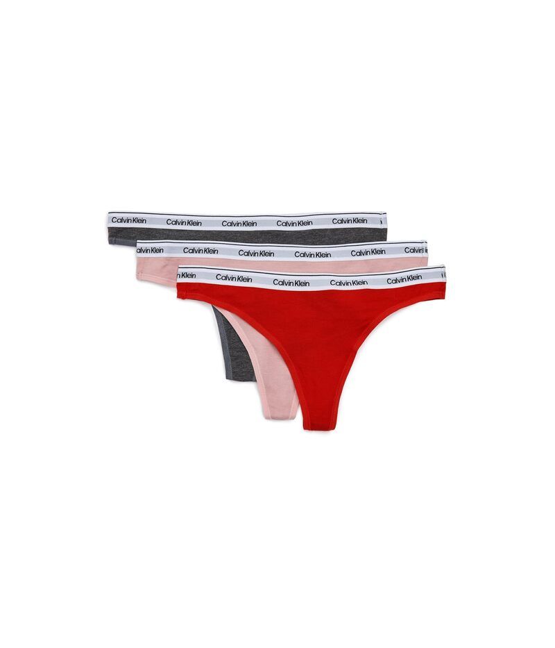 カルバン クライン アンダーウェア レディース パンツ ロゴ Calvin Klein Underwear Modern Logo Thong 3Pack Charcoal GreyA チャコール