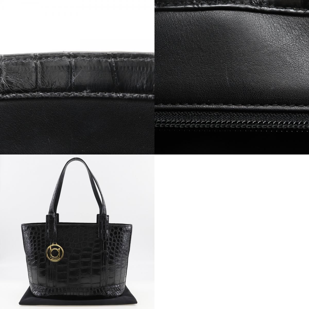 BEAUGRAND】ボーグラン JRA 376 クロコダイル 黒 レディース トート 