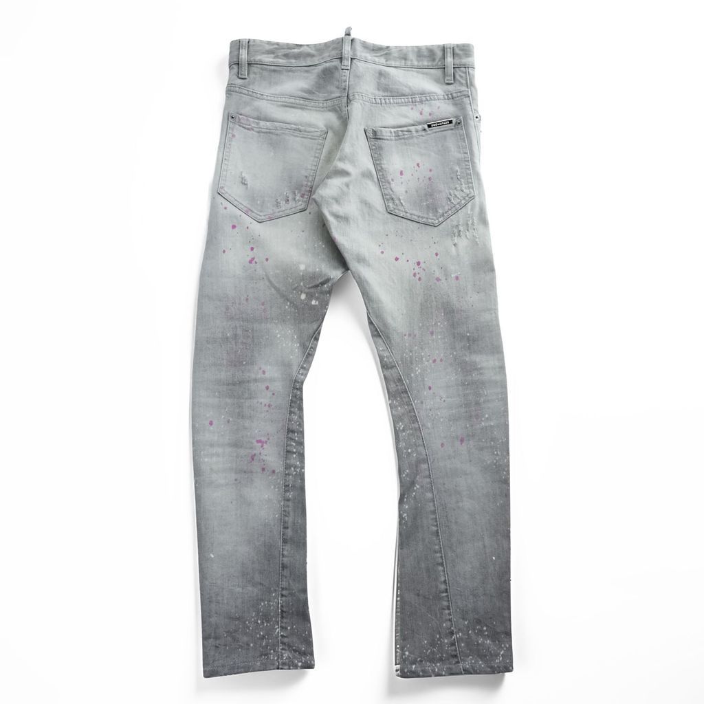 DSQUARED2 グレー デニムパンツ ダメージ加工44 新品未使用 DSQUARED2 - Dsquared2 ディースクエアード デニム グレー ダメージ