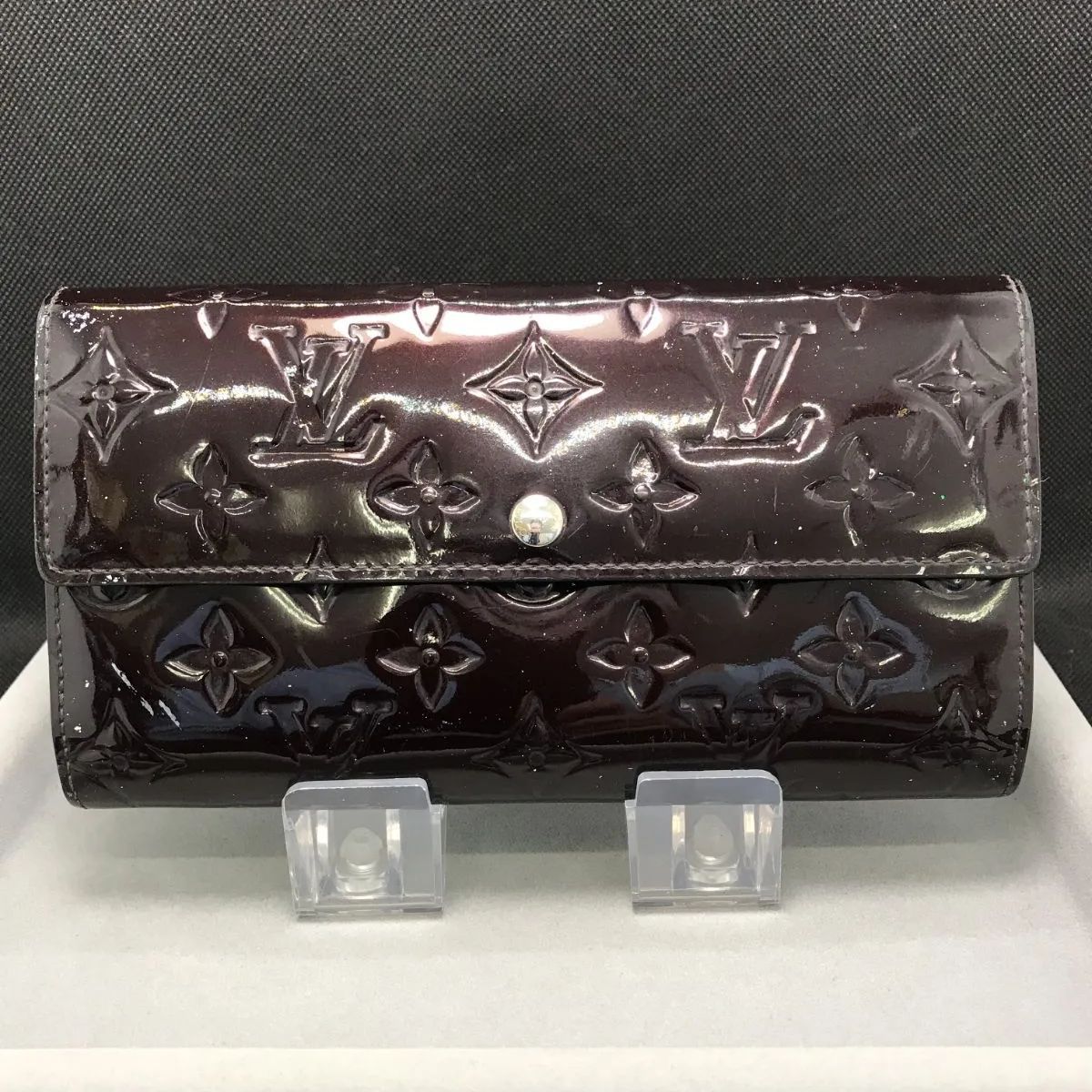 Louis Vuitton ルイヴィトン 長財布 ポルトフォイユサラ ヴェルニ 