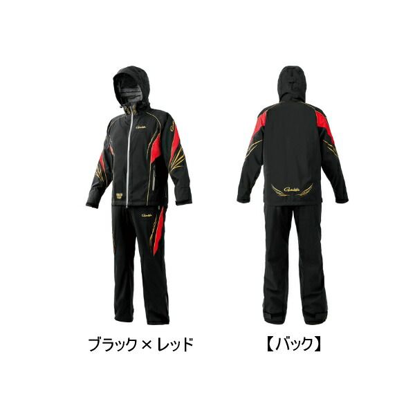 （26年4月新商品） がまかつ アルテマシールドプロレインスーツ GM-3799 ブラック×レッド L-ワイドサイズ