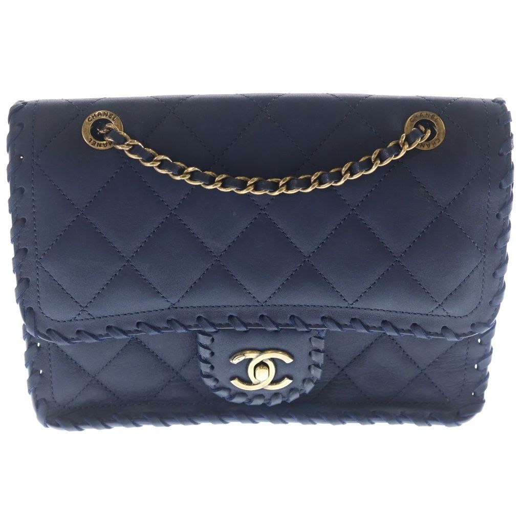 CHANEL (シャネル) ベルベットカーフ マトラッセ ダブルチェーン 2WAY