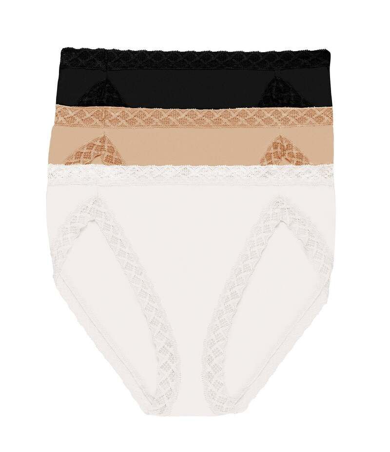 ナトリ レディース アンダーウェア パンツ Natori Bliss Stretch FrenchCut Brief Panty 3Pack Cafe