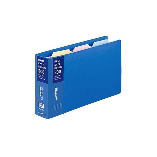 (まとめ) コクヨ 名刺ホルダー(替紙式) 2穴204名 タテ入れ 青 メイ-20B 1冊 〔×30セット〕
